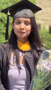 अमेरिका में शिखा को मिली एम एस की डिग्री